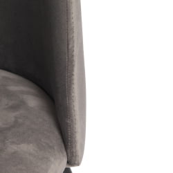 Стул МОНРО (мод. 710) ткань/металл, 56х51х80 см, высота до сиденья 47 см, серый баркхат 26/черный / MONRO (mod. barkhat