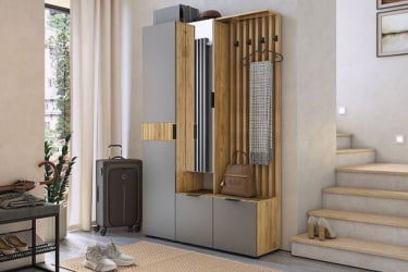 Прихожая Бери МПР-021 Дуб крафт золотой/графит / MPR-021