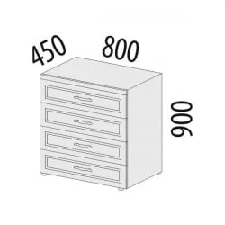 Комод в гостиную Венеция 32.32 Сосна Астрид Ваниль