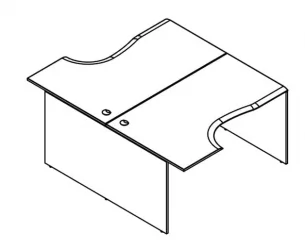 Двухместная рабочая станция В2CЕТ 149.2 Дуб сонома / W2CET