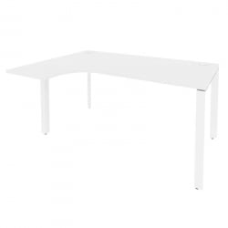 Стол эргономичный левый на П-образном м/к ОНИКС О.МП-СА-4Л Белый Бриллиант / ONIX O.MP-SA-4L