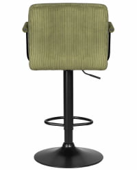 Стул барный ДОБРИН КРУГЕР АРМ БЛАCК (зеленый вельвет (ЛАР-Е2041-7)) / DOBRIN KRUGER ARM BLACK (LAR-E2041-7))