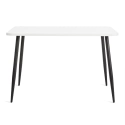Обеденный стол ПЛУТО ЛДСП/металл, 120кс80кс77 см, Белый/Черный / PLUTO 120x80x77