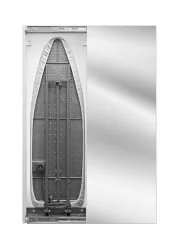 Узкий шкаф в прихожую Ирон Слим (правый, купе) Беленый дуб / Iron Slim