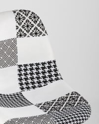 Стул Еамес ДСВ Пэчворк Черно-белый / Eames DSW