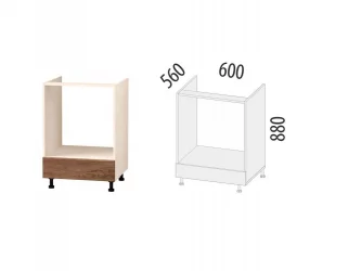 Напольный шкаф под встраиваемую технику с ящиком Дакота 103.57