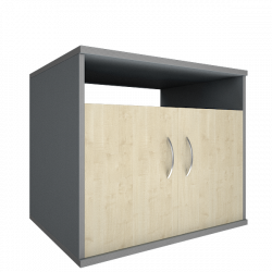 Тумба под оргтехнику сервисная Рива А.ТМ-1 Клен/Металлик / Riva