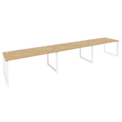 Рабочая станция на О-образном м/к ОНИКС О.МО-РС-3.4.8 Тиквуд Светлый/Белый / ONIX O.MO-RS-3.4.8