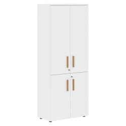 Шкаф с глухими средними и малыми дверьми Форта ФХC 80.3(З) Белый премиум / Forta FHC 80.3(Z)