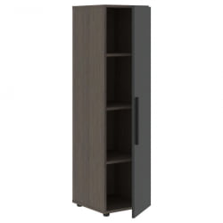 Шкаф-колонка с глухой средней дверью (правый) ВЕЛИОН ВМCС 40.1 Р Яшма черный Дуб Сильвер / VELION VMCS R