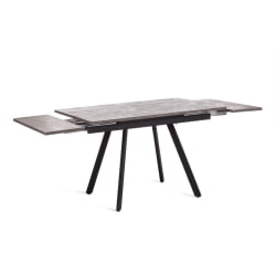 Стол ВИГО ЛДСП/ХПЛ/металл, 120 кс 80 кс 30 х 30 х 75 см, Мрамор черный/черный / VIGO ЛДСП/HPL/металл, x x