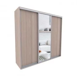 Шкаф-купе 3-х дверный Акцент-Сим ДЗ 2400х600  Ясень шимо светлый