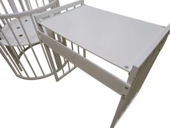 Кровать-трансформер с двумя матрасами и маятником Меррй Хаппй Мини матовая Слоновая кость (3 в 1) / Merry Happy Mini