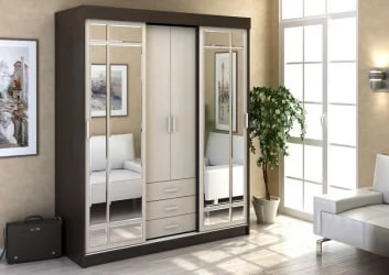 Шкаф-купе эконом Лидер 1 Венге/дуб белфорд