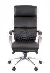 Кресло для руководителя Еверпроф Пресидент Кожа Черный / Everprof President