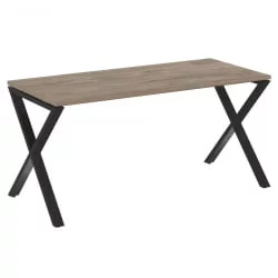 Стол рабочий ЛОФТ ВР.Л-СРКС-4.7 Металл черный Тиквуд темный / LOFT VR.L-SRX-4.7