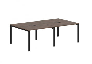 Бенч-система 4-местная ЕДИС ЕУВСТ 2313 Дуб Денвер темный Черный / EDIS EUWST