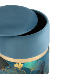 Пуф Кэрри с ящиком велюр Гингко без ножек / Gingko