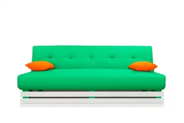 Диван МАНГО 1 (2 категория) Зеленый Оранжевый / MANGO
