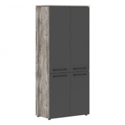Шкаф с глухими средними и малыми дверьми МОРРИС ТРЕНД МХC 85.3 Сосна Нордик Антрацит / MORRIS TREND MHC