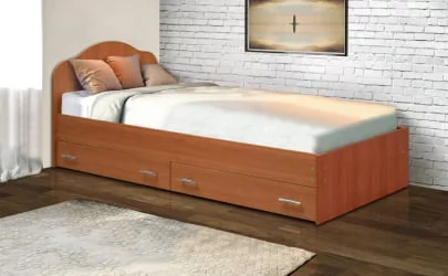 Кровать с ящиками на уголках №3 ЛДСП 900*2000 Ясень Анкор темный