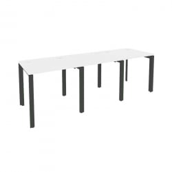 Рабочая станция на П-образном м/к ОНИКС О.МП-РС-3.0.7 Белый Бриллиант/Антрацит / ONIX O.MP-RS-3.0.7