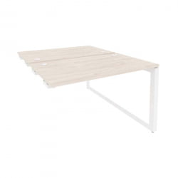 Стол-приставка двойной на О-образном м/к к опорым элем. ОНИКС О.МО-Д.СПР-2.7 Денвер Светлый/Белый / ONIX O.MO-D.SPR-2.7