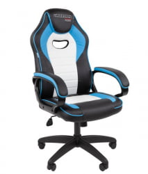 Кресло геймерское CХАИРМАН ДРАЙВ (ГАМЕ) 16 черный/голубой/белый / CHAIRMAN (GAME)