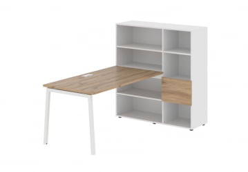 Рабочая станция ЕДИС ЕЛРСТ 1215 Дуб Денвер светлый Белый Белый / EDIS ELRST
