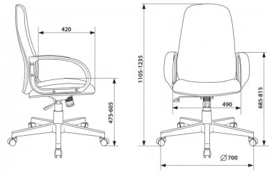 Кресло руководителя Бюрократ CХ-808АКССН/ТВ-11 / CH-808AXSN/TW-11