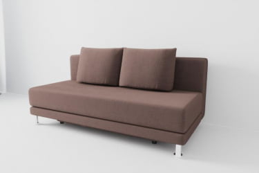 Диван прямой Стандарт без подлокотников (Берхоусе) Цвет фасада: Кофе; Тип: Прямой; Материал фасада: Рогожка / (Berhouse)