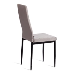 Стул со спинкой Еасй (мод. ДЖСC02-1) металл, флок, 41 х 52 х 96 см, Лигхт грей (светло-серый) ХЛР14 / черный / Easy (mod. JSC02-1) Light grey HLR14