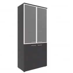 Шкаф комбинированный (стекло в рамке) КСХC 85.7 Легно Темный / XHC
