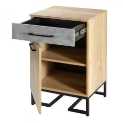 Тумба для обуви с ящиком Лофт (ТОЯ) Дуб натур/Бетон / Loft