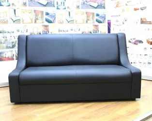 Диван офисный Клерк 9 двойной черный Екотекс 3001 / Ecotex