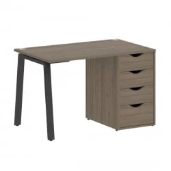 Стол письменный ХОМЕ ОФФИCЕ ВР.СП-3-118.4.А Вяз Благородный/Антрацит металл / HOME OFFICE VR.SP-3-118.4.A