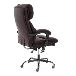 Кресло руководителя Чиеф металБЛ кож/зам/ткань, коричневый/коричневый стеганный, 36-36/36-36 стеганный/ТВ-24 / Chief metalBL стеганный/TW-24