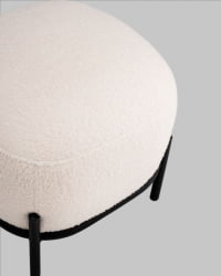 Пуф Стоун П букле Флуффй молочный / Fluffy