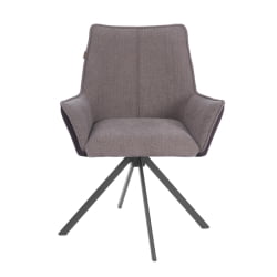 Кресло Мурано/Мурано опора 360, велюр/букле (ХЙП)/Экокожа, бежевый/коричневый / Murano/Мурано (HYP)/Экокожа,