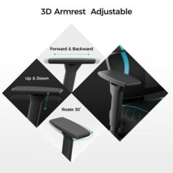 Эргономичное компьютерное кресло (для геймеров) Еурека Норн, Блуе / Eureka Norn, Blue