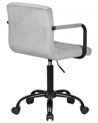 Офисное кресло для персонала ДОБРИН ТЕРРЙ БЛАCК (серый велюр (МДЖ9-75)) 2 шт / DOBRIN TERRY BLACK (MJ9-75))