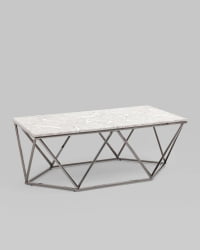 Журнальный столик Авалон блаcк 122*66 Серый мрамор / black