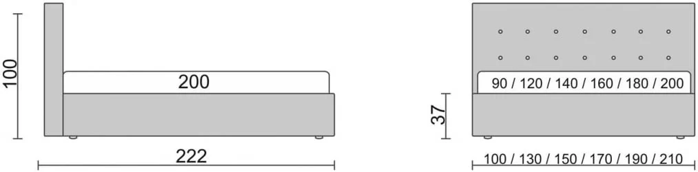 Кровать Елегант Белый / Elegant