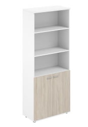 Шкаф высокий полуоткрытый Сигма СГ.851.ВХ.ОЛ Белый Дуб светлый / Sigma SG.851.WH.OL