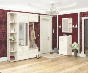 Угловой  набор мебели для прихожей Тиффани 4 Сосна Астрид Мелинга Игуана