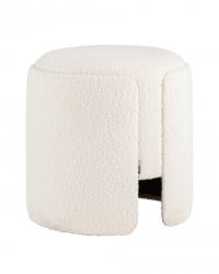 Пуф Такс букле (белый) / Taks