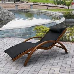 Шезлонг-лежак Мальта АФМ-503 Блаcк / AFM-503 Black