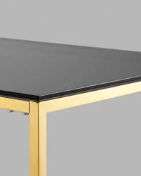 Журнальный стол ТАУН 120кс60 Золото (стекло смоке) / 120x60 smoke)