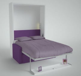 Диван-трансформер Смарт 1 без шкафа К 1600 Белая шагрень