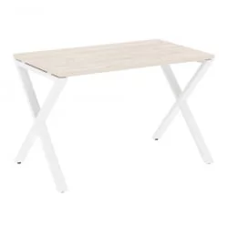 Стол рабочий ЛОФТ ВР.Л-СРКС-2.7 Металл белый Денвер светлый / LOFT VR.L-SRX-2.7